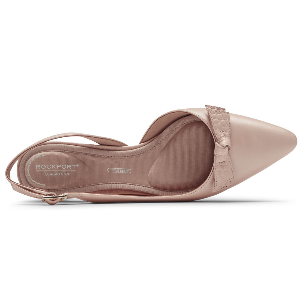 Rockport Hæler Sko Dame Rosa - Total Motion Gracie Bow Slingback - YQRH82453